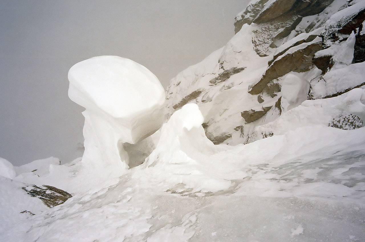 Зимнее первопрохождение на Ашатскую стену пик Сабах (5300 м): гриб