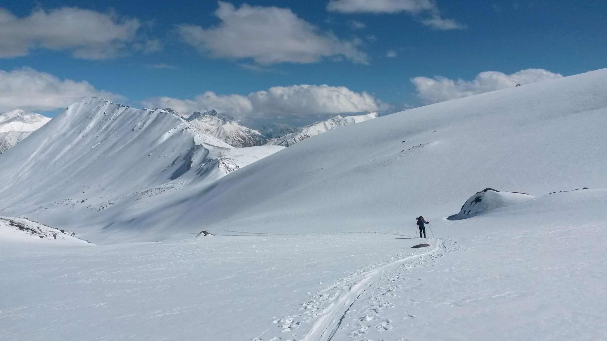 Ски-тур на Казбеке: Сергей Зон-Зам во время восхождения