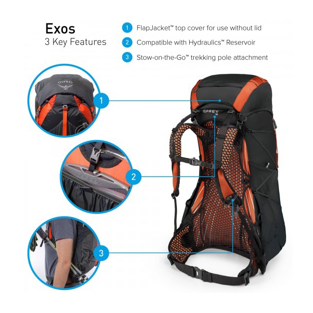 Osprey рюкзак Exos 38