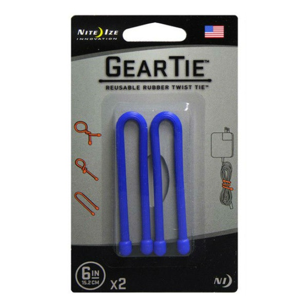 Стяжки гибкие Nite Ize Gear Tie набор 6" 2 шт синий 6 GT6-2PK-03