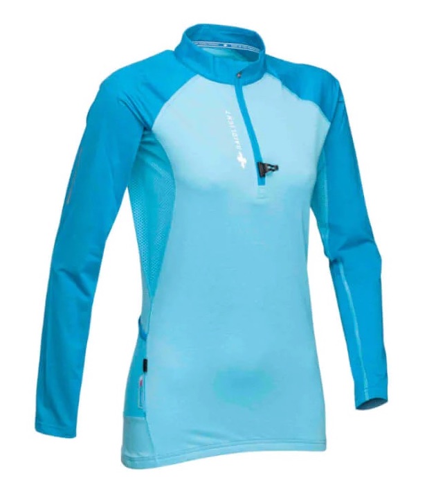 Футболка Raidlight Responsiv Long Sleeves Zip Top W женская GLIWT02A, цвет голубой