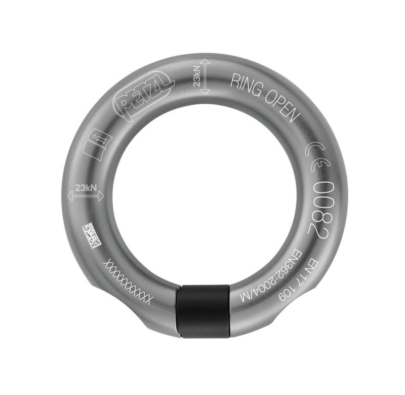 Элемент соединительный Petzl Ring Open темно-серый M028AA00