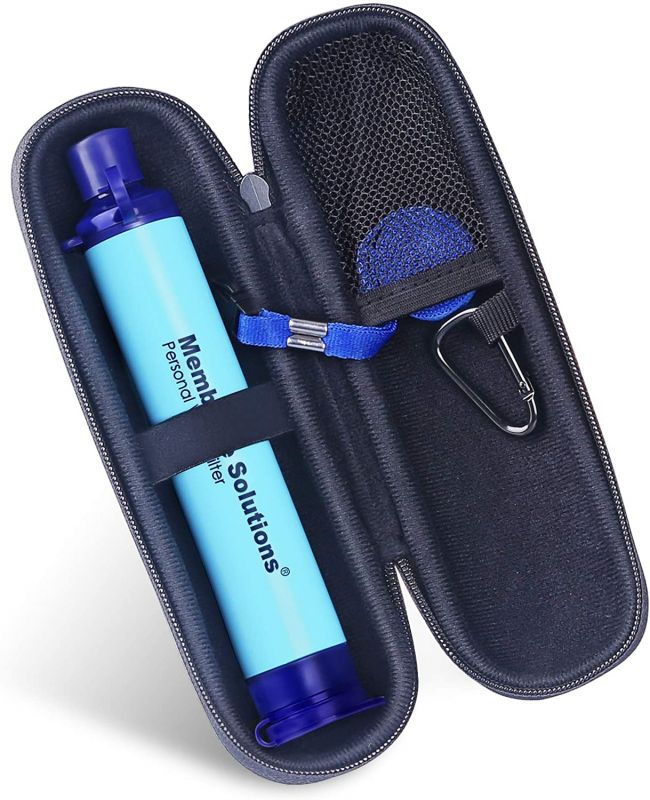 Фильтр для питьевой воды (+ чехол) Membrane Solutions Water Filter Straw Blue 1PK W Carrying Case синий OESFS005 Z