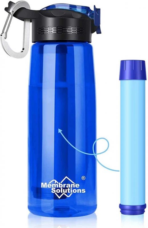 Фляга с фильтром Membrane Solutions Water Filter Bottle синий OEWB001